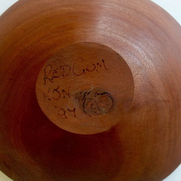Australian Hand Turned Red Gum Bowl - Picture 4 of 5